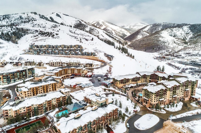 3720 N Sundial Ct Unit C007, Park City, UT 84098 - snowy aerial view with a mountain view