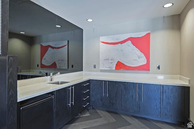 350 S 200 E Unit 404, Salt Lake City, UT 84111 - interior space with light countertops, a sink, and recessed lighting