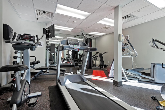 350 S 200 E Unit 404, Salt Lake City, UT 84111 - workout area with a paneled ceiling and visible vents