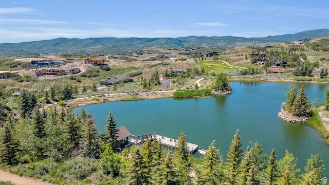 6379 W Golden Bear Loop, Park City, UT 84098 - birds eye view of property with a water and mountain view