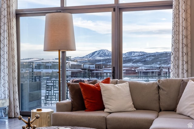 6379 W Golden Bear Loop, Park City, UT 84098 - living room with wood finished floors and a mountain view