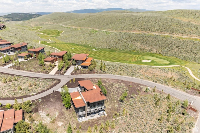 6379 W Golden Bear Loop, Park City, UT 84098 - aerial view of property and surrounding area featuring a mountain backdrop and a golf club