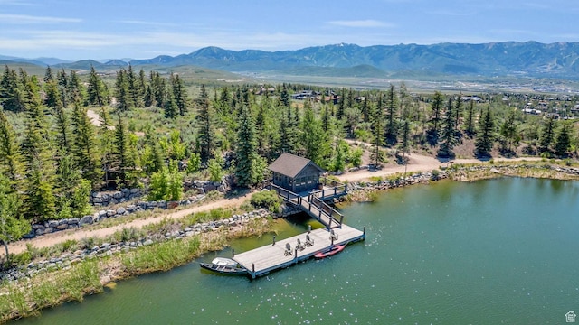 6379 W Golden Bear Loop, Park City, UT 84098 - drone / aerial view with a water and mountain view