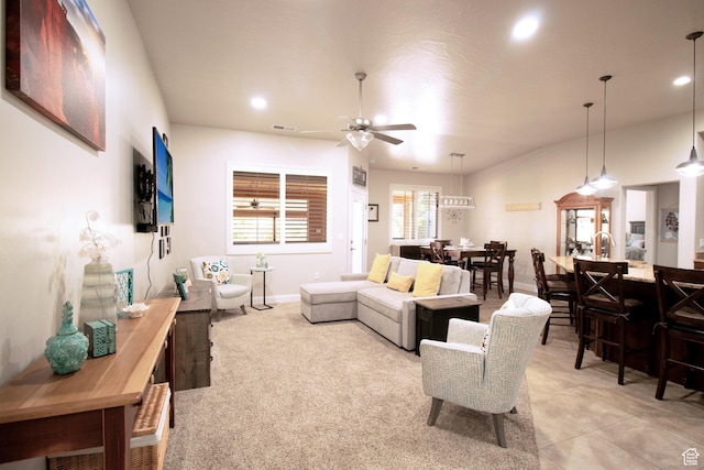 529 E Dry Ln, Washington, UT 84780 - living room with a ceiling fan and recessed lighting