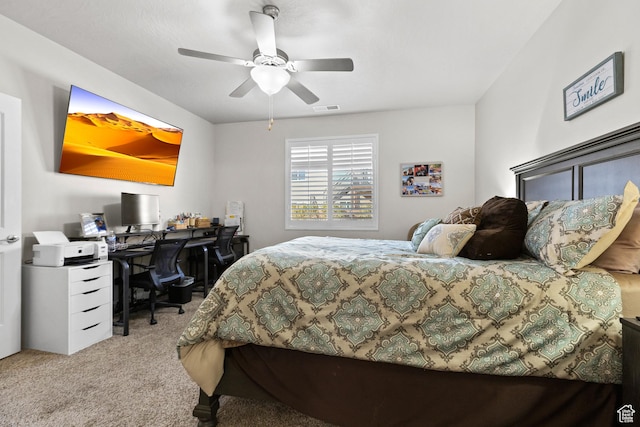 529 E Dry Ln, Washington, UT 84780 - carpeted bedroom featuring a desk and a ceiling fan