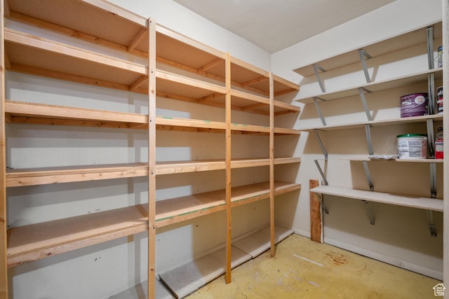 view of storage room