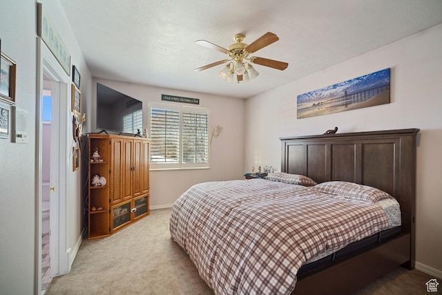 742 S 600 E, Payson, UT 84651 - bedroom with a ceiling fan, light carpet, and baseboards