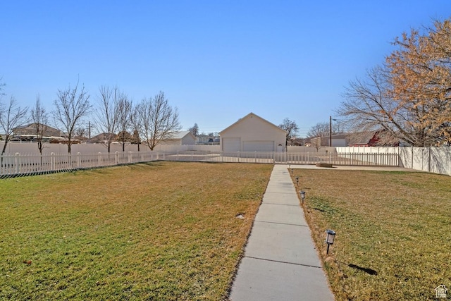 742 S 600 E, Payson, UT 84651 - view of yard featuring a detached garage and a fenced backyard