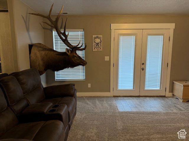 906 S 950 E, Ephraim, UT 84627 - entryway featuring carpet floors, plenty of natural light, baseboards, and french doors