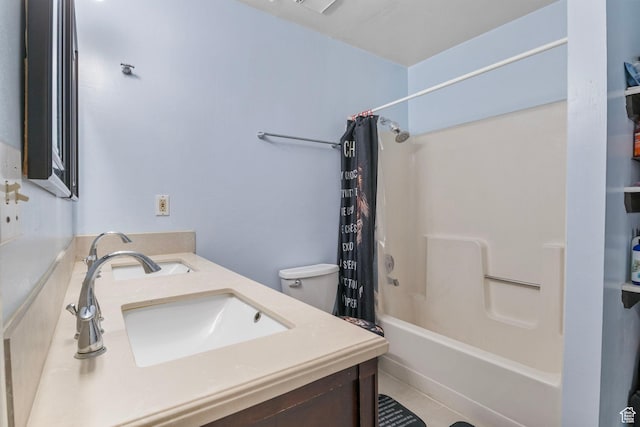 4160 S Oak Meadows Dr W Unit 11, Taylorsville, UT 84123 - bathroom featuring a sink, double vanity, and shower / bath combination with curtain