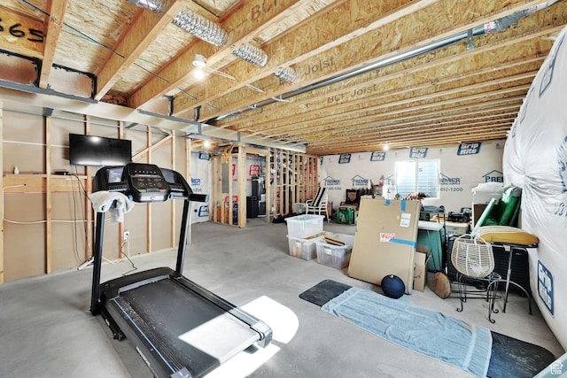view of workout area