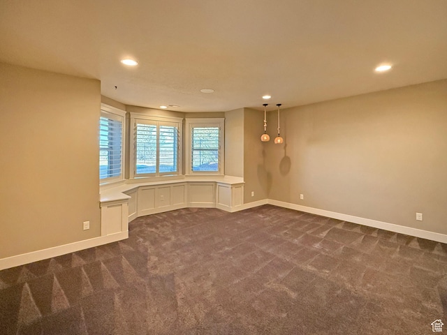 1663 N 3500 W, Plain City, UT 84404 - spare room with dark colored carpet, recessed lighting, and baseboards