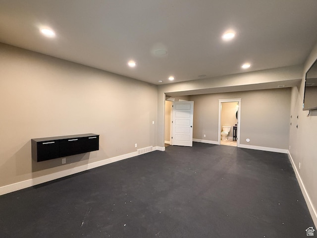 1663 N 3500 W, Plain City, UT 84404 - finished basement with baseboards, visible vents, and recessed lighting