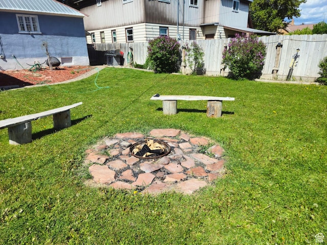 613 Jefferson St, Montpelier, ID 83254 - view of yard with a fire pit