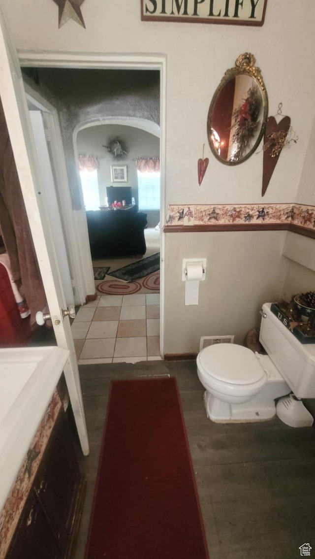 613 Jefferson St, Montpelier, ID 83254 - bathroom featuring toilet and tile patterned flooring