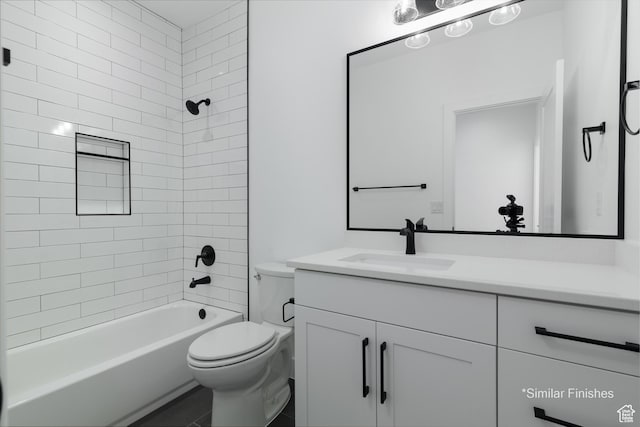 4085 E El Capitan Way, St George, UT 84790 - bathroom featuring toilet, vanity, and shower / bathtub combination