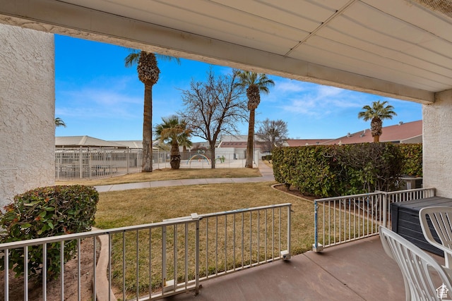 view of patio / terrace with fence