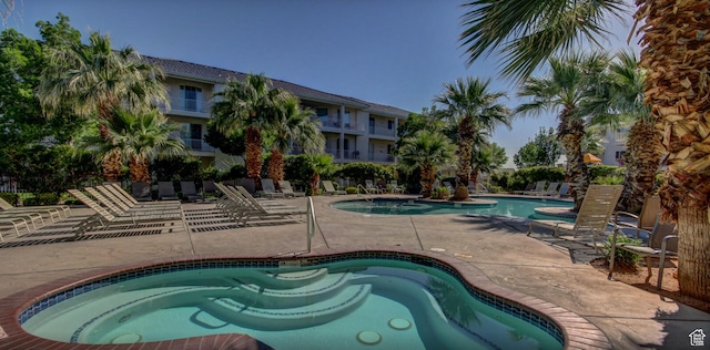 pool featuring a patio
