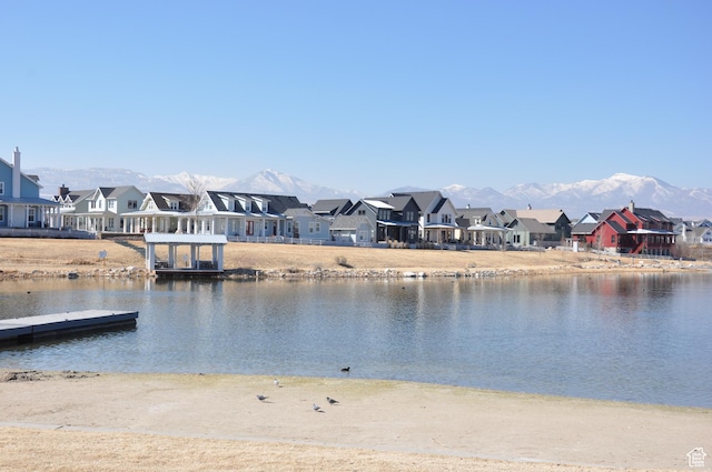 10611 S Oquirrh Lake Rd W, South Jordan, UT 84009 - property view of water featuring a mountain view and a residential view