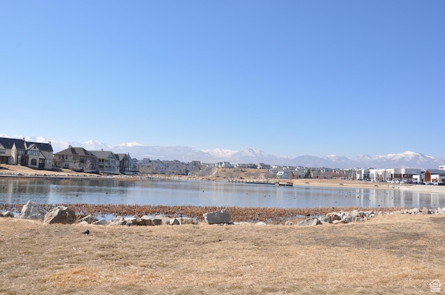 10611 S Oquirrh Lake Rd W, South Jordan, UT 84009 - view of water feature with a residential view and a mountain view