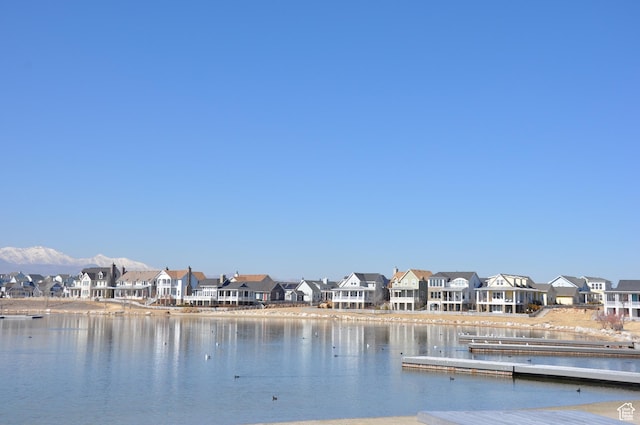 10611 S Oquirrh Lake Rd W, South Jordan, UT 84009 - view of water feature with a residential view and a dock
