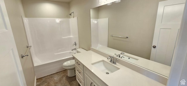 3392 E Stillwater, Eagle Mountain, UT 84005 - bathroom featuring toilet, shower / bath combination, and vanity