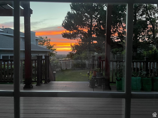243 Eastridge E, Logan, UT 84321 - deck at dusk with fence