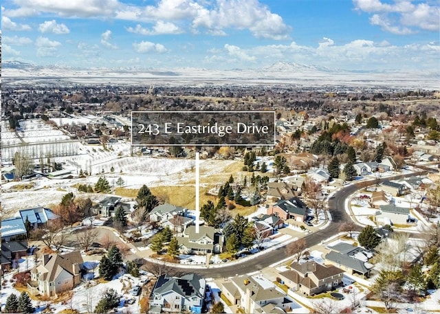 243 Eastridge E, Logan, UT 84321 - bird's eye view featuring a residential view and a mountain view