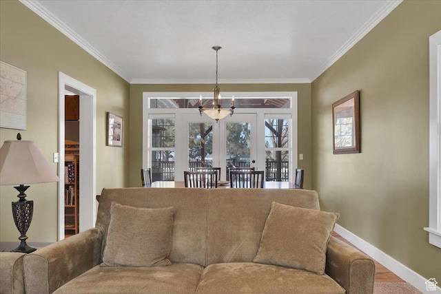 243 Eastridge E, Logan, UT 84321 - interior space with a chandelier, crown molding, and baseboards