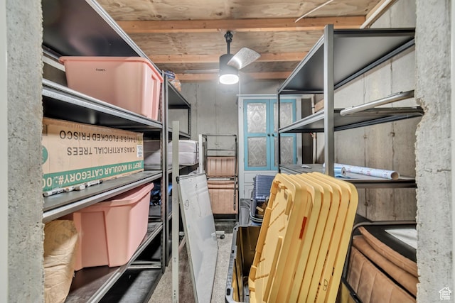 view of storage area