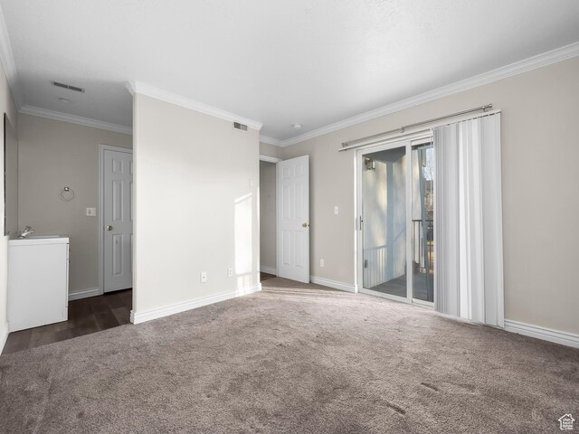 177 S 1050 W Unit 19, Provo, UT 84601 - unfurnished room featuring ornamental molding, carpet, visible vents, and baseboards