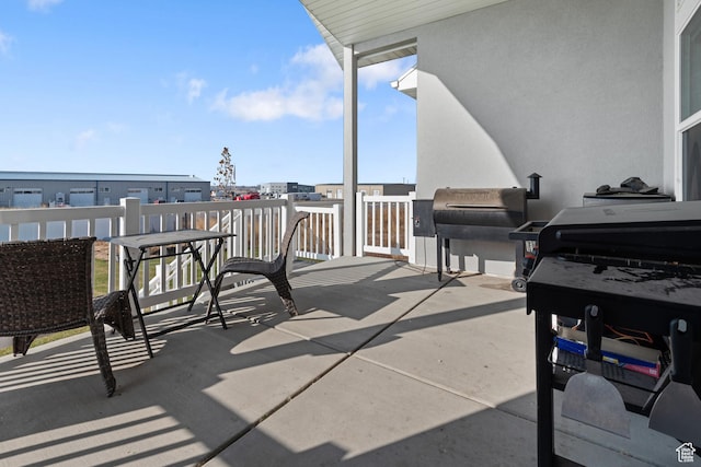 view of patio / terrace with a grill