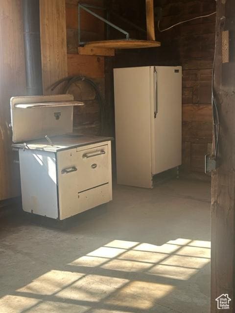 143 N 150 W, Tooele, UT 84074 - below grade area with freestanding refrigerator and wood walls