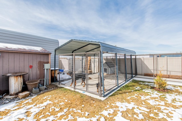 view of outbuilding featuring an outdoor structure and an exterior structure