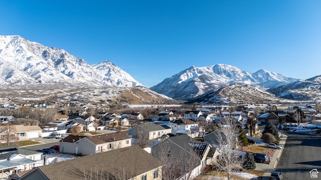 mountain view featuring a residential view