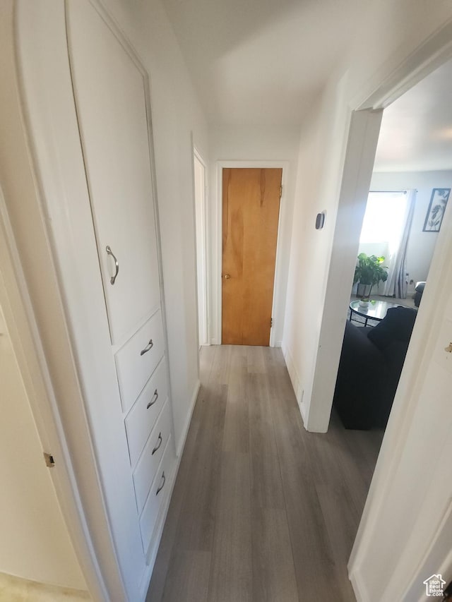 1105 9th St, Ogden, UT 84404 - corridor with wood finished floors and baseboards