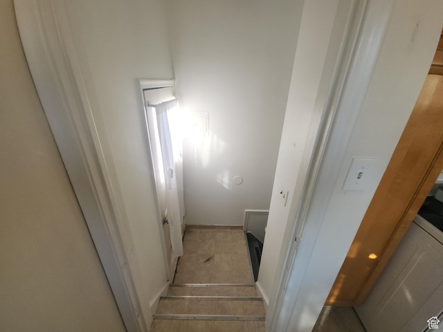 1105 9th St, Ogden, UT 84404 - staircase with tile patterned floors and baseboards