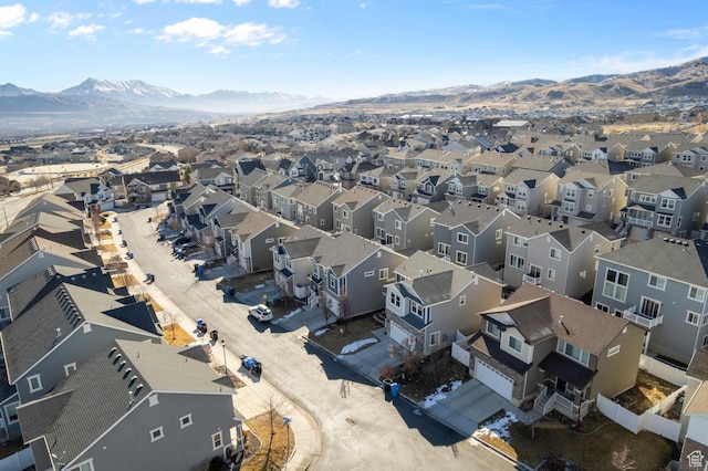 4927 W Yellow Topaz Dr, Herriman, UT 84096 - bird's eye view featuring a residential view and a mountain view