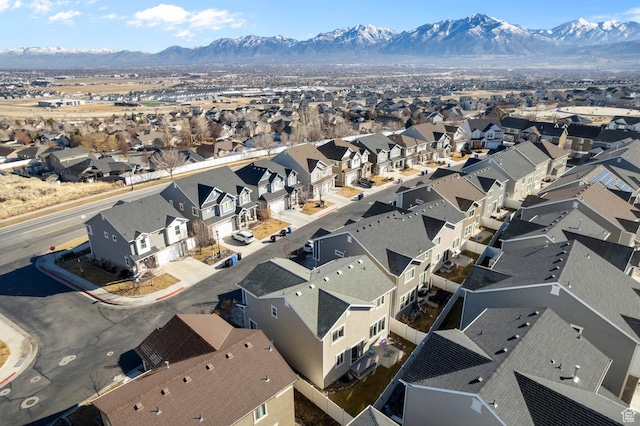 4927 W Yellow Topaz Dr, Herriman, UT 84096 - aerial view featuring a residential view and a mountain view