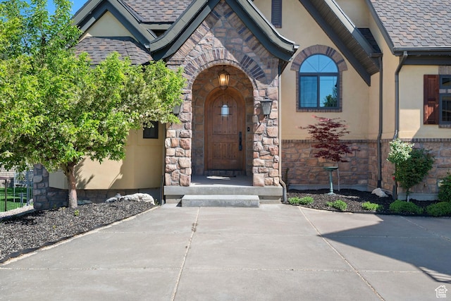 267 E Lucky Star Way, Farmington, UT 84025 - property entrance with stone siding and stucco siding