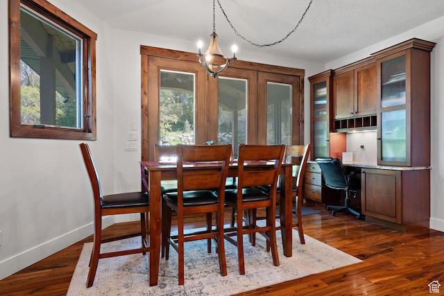 267 E Lucky Star Way, Farmington, UT 84025 - dining room with dark wood-style flooring, baseboards, and a desk