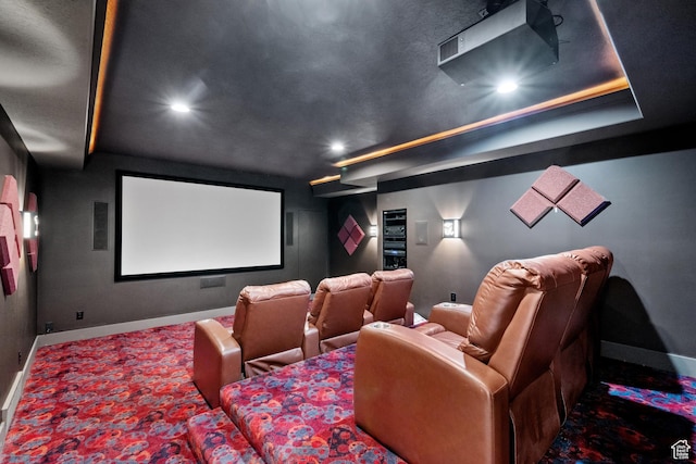 267 E Lucky Star Way, Farmington, UT 84025 - home theater with baseboards, recessed lighting, and carpet