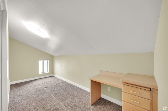 3240 Shadowbrook Dr, Provo, UT 84604 - unfurnished office with vaulted ceiling, carpet flooring, and baseboards