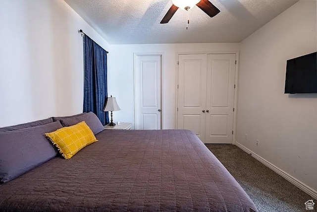 1042 W 500 S, Provo, UT 84601 - carpeted bedroom with a ceiling fan, baseboards, and a textured ceiling
