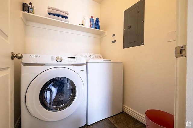 1042 W 500 S, Provo, UT 84601 - washroom with washer and dryer, laundry area, electric panel, and baseboards