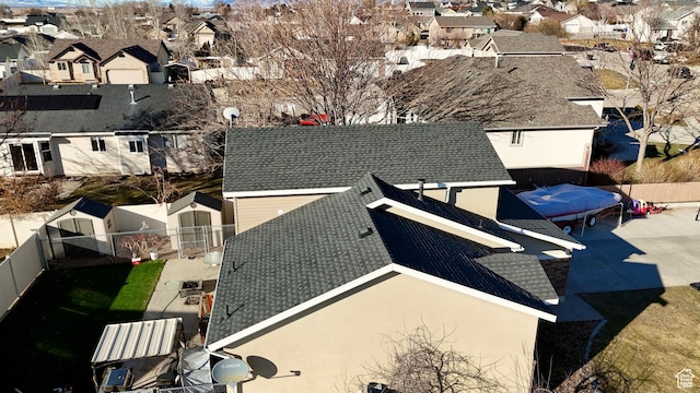 drone / aerial view with a residential view