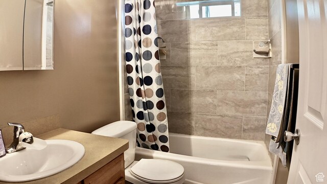 3320 S 1350 W, Perry, UT 84302 - full bathroom with toilet, shower / bath combination with curtain, and vanity