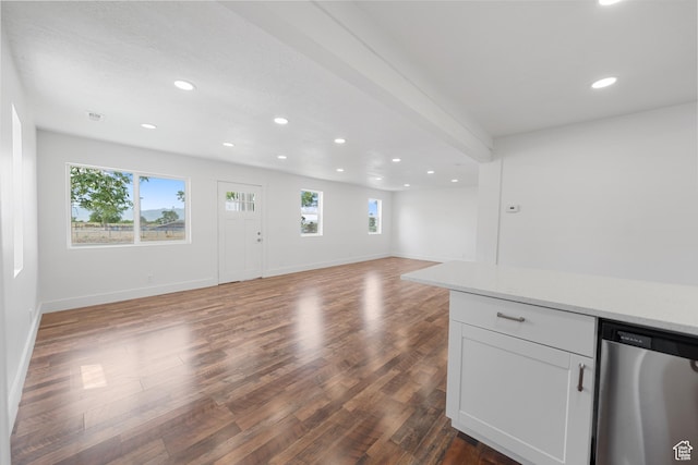 524 N 200 W, Tooele, UT 84074 - unfurnished living room featuring recessed lighting and dark wood-style floors