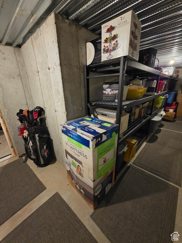 view of storage room
