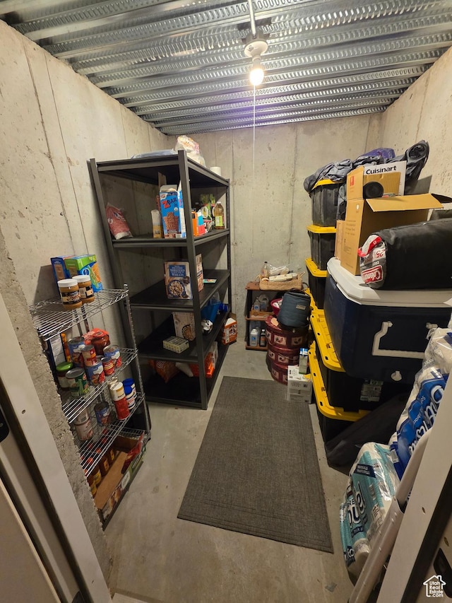 view of storage room